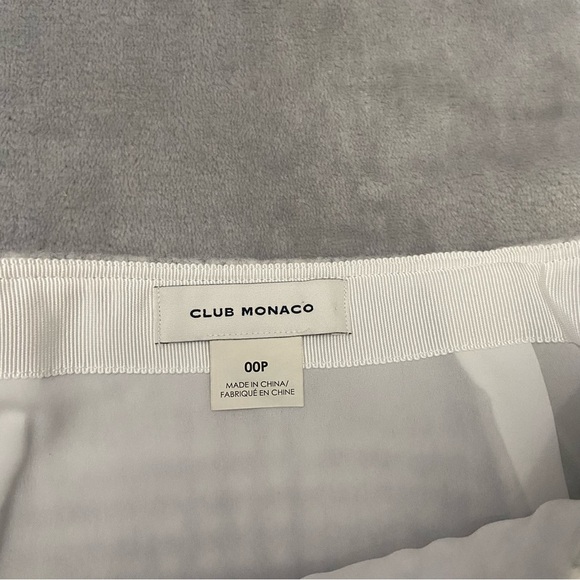 Club Monaco Gray White Plaid Wool Blend Mini Skirt 4959 - Picture 6 of 12